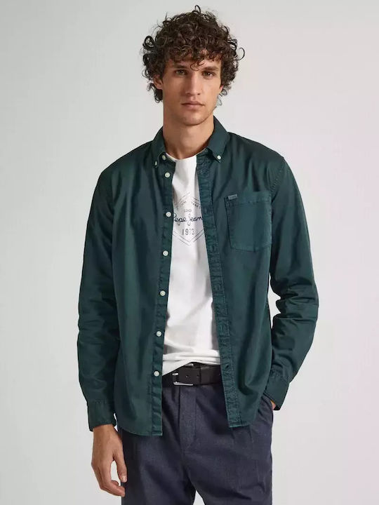Pepe Jeans Μακρυμάνικo Βαμβακερό Πουκάμισο Πράσ...