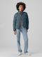Women's Short Puffer Jacket for Winter Light Blue