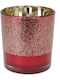 Base Candle Holder Glass in Red Color 7x7x8cm 1pcs