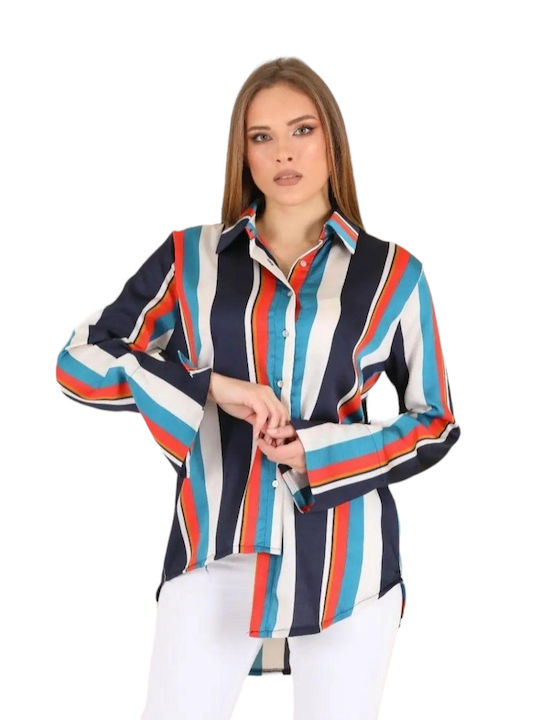 Concept Women's Satin Long Sleeve Shirt