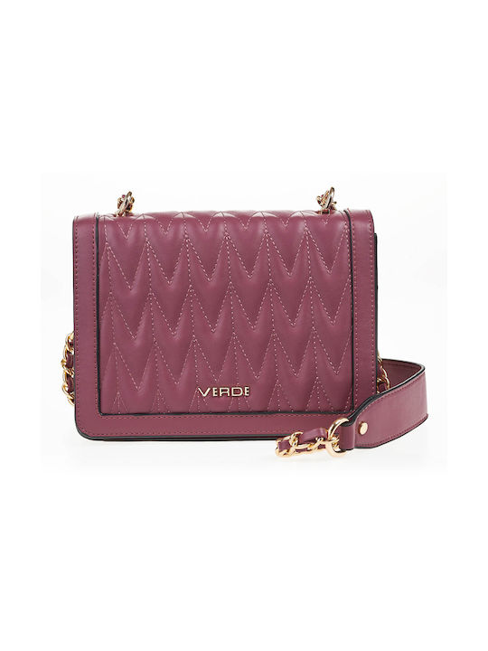 Verde Din piele Geantă de damă Crossbody Burgundy