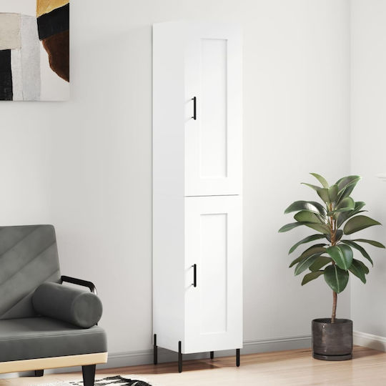Βιτρίνα Σαλονιού από Μοριοσανίδα Λευκή 34x180cm