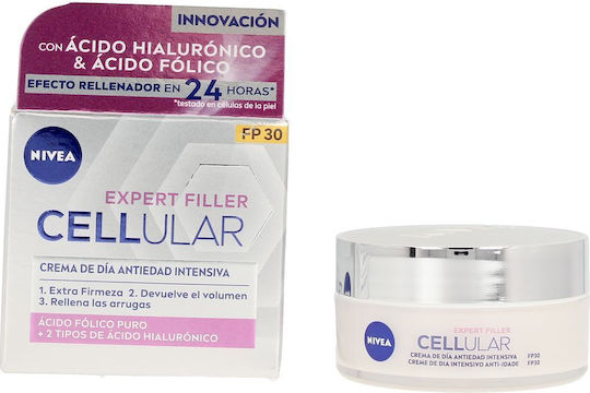 Nivea Cellular Filler Αντιγηραντική Κρέμα Προσώπου Ημέρας με SPF30 & Υαλουρονικό Οξύ 50ml