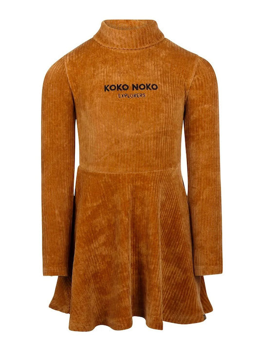 Koko Noko Mädchen Kleid Braun