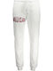 Sweatpants with Elastic White