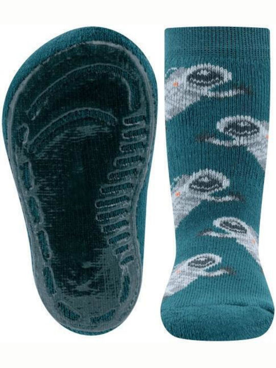 Ewers Kinderstrümpfe Hausschuh-Socken Blau