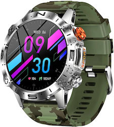 Microwear S59 Pro Smartwatch με Παλμογράφο (Green Camo)