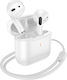 Hoco EW53 Lucky Earbud Bluetooth Handsfree Ακουστικά με Θήκη Φόρτισης Λευκά