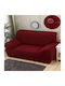 Elastic Cover for Two Seater Sofa Bordeaux 1pcs G2-ELSOCO-34134-2S-RED-OEM