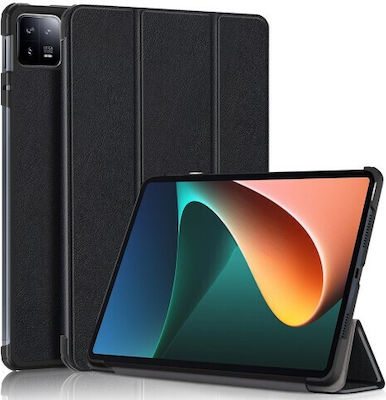 Tri--fold Βάση Στήριξης Flip Cover Δερμάτινο Μαύρο (Xiaomi Pad 6) 660203191A