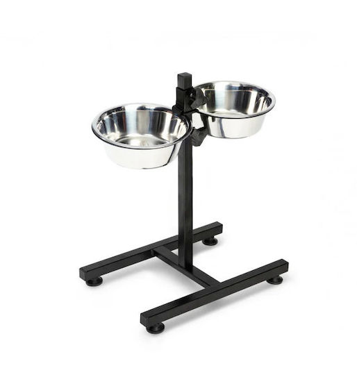 Metallischer Futterautomat für Hund 2 Stück 24cm