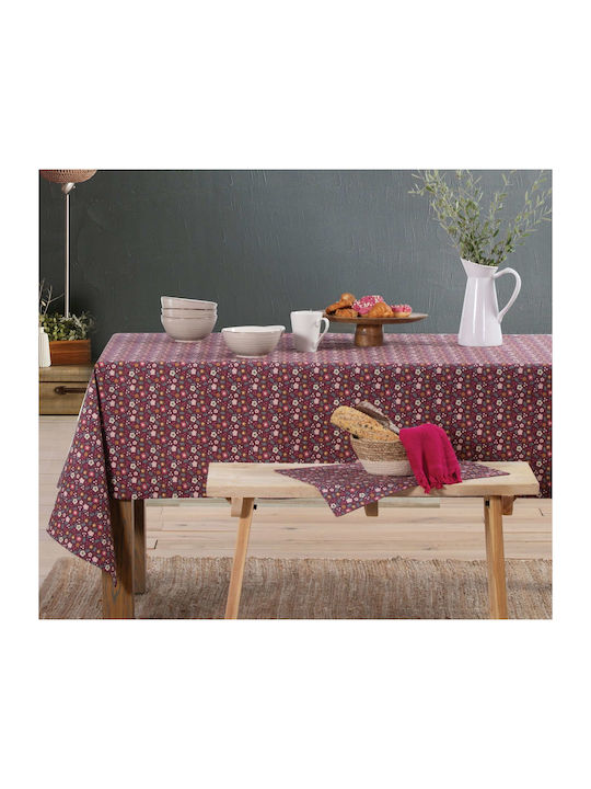 Nef-Nef Livingry Cotton Stain Resistant Tablecloth berry 140x140cm