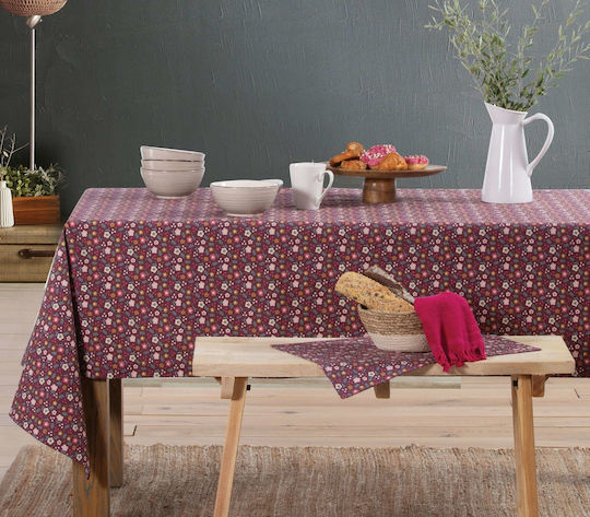 Nef-Nef Homeware Față de masă Din Bumbac Rezistent la pete Livingry fructe de pădure 140x140cm