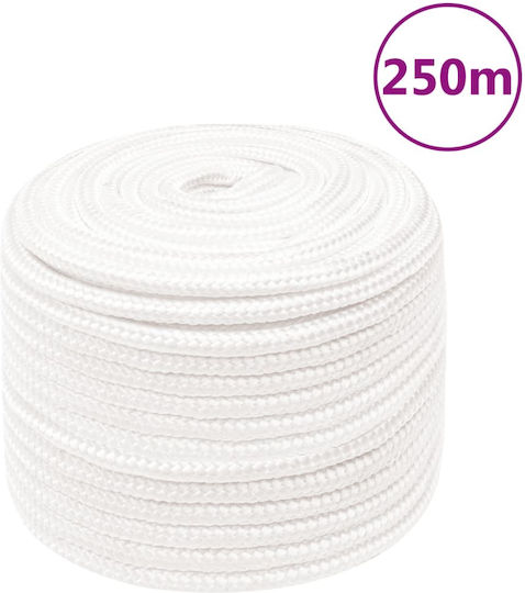 vidaXL Σχοινί Πλεκτό 14mm 250m από Πολυπροπυλένιο Λευκό