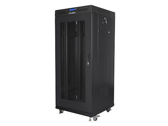 Lanberg Επιδαπέδια Καμπίνα Rack 27U 60x60cm Μαύρο FF01-6627-23BL