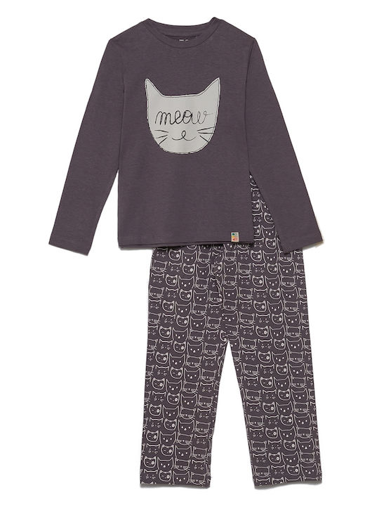 Ako Set Top & Bottom Kids Pyjamas Gray