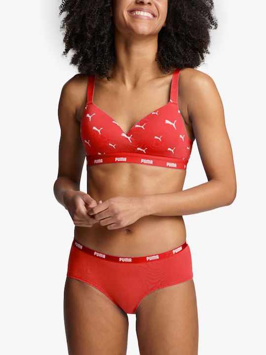 PUMA Cat Logo Femei Sutien sport Roșu