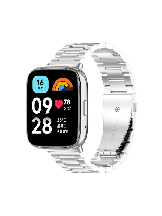 Three Bead Strap Stainless Steel Silver (Redmi Watch 3 Active)