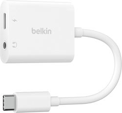 Belkin NPA004BTWH USB-C Masculin La 3.5mm / USB-C Feminin