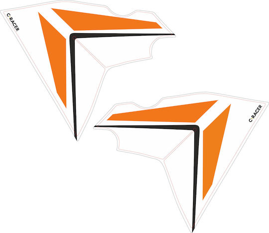 C-Racer Motorcycle Side Plastic for KTM 390 Adventure White 1pcs