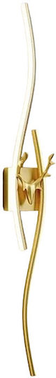 Ph208 Modern Wall Lamp with Integrated LED and Warm White Light Gold 12x12x12cm