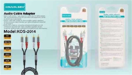 Cable 2x RCA male - 2x RCA male 1m 810088