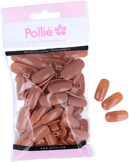 Eurostil Tips Nägel in Beige Farbe 100Stücke 07081