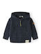 Kinderstrickjacke Baumwolle mit Kapuze Blau