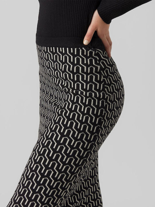 Vero Moda Pencil Ψηλόμεση Midi Φούστα Multi black