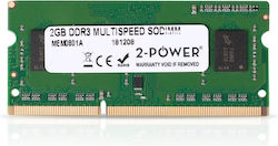 2 Power 2GB DDR3 RAM με Ταχύτητα 1600 για Laptop