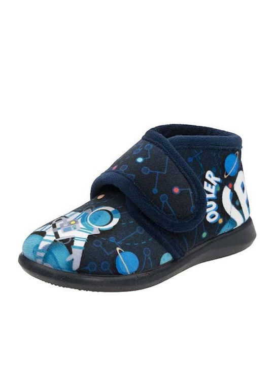 Kids Slippers Boots Blue Space