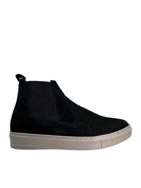 Kricket Leather Black Men's Boots