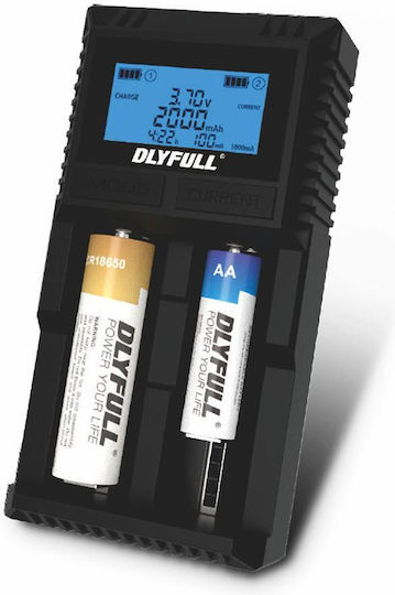 KAL Electronics Φορτιστής 2 Μπαταριών Li-ion/Ni-Cd/Ni-MH Μεγέθους