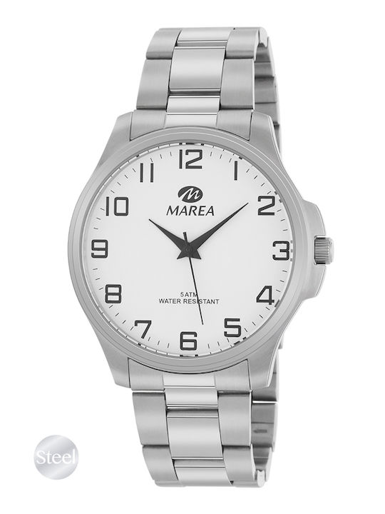 Marea Men's Watch Battery with Silver Metal Bracelet