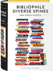Bibliophile Diverse Spines Puzzle 2D 500 Bucăți