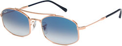 Ray Ban Γυαλιά Ηλίου Ροζ Χρυσά με Μεταλλικό Σκελετό