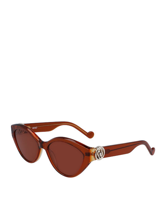 Liu Jo Women's Sunglasses with Brown Plastic Fr...