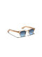 Moscot Sunglasses with Beige Acetate Frame and Blue Gradient Lenses PRD-01-000407706