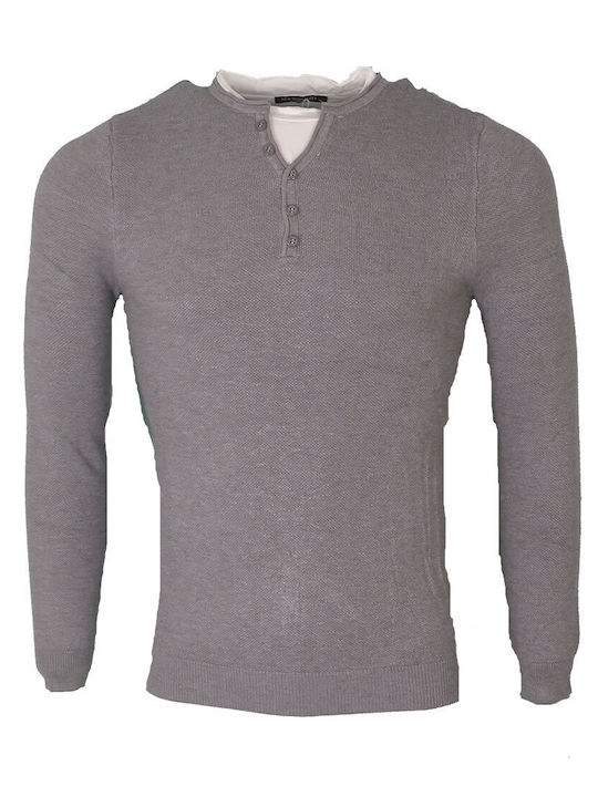 Privato Herren Langarm-Pullover Gray