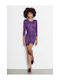 Matis Fashion Mini Evening Dress Purple