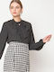 Maxin Nyc Women's Monochrome Long Sleeve Shirt Black