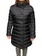 Fergi Women's Long Puffer Jacket for Winter Black