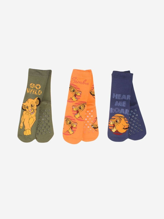 Disney Non-slip Kids' Long Socks Multicolour 3 Pairs