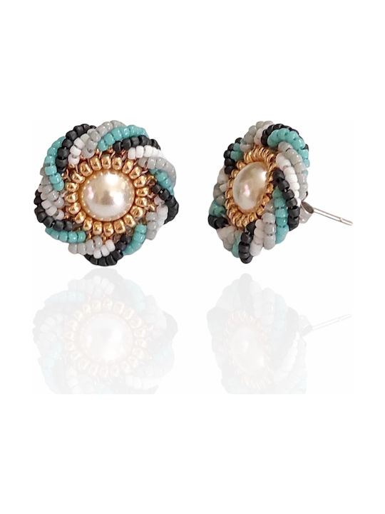 Earrings with Stones & Pearls