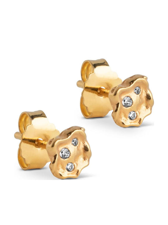 Enamel Copenhagen Ohrringe aus Silber Vergoldet mit Steinen
