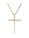 Herren Gold Kreuz 14K mit Kette