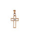 Women's Cross from Rose Gold Plated Steel