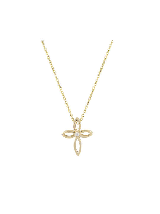 Women's Cross from Gold Plated Silver