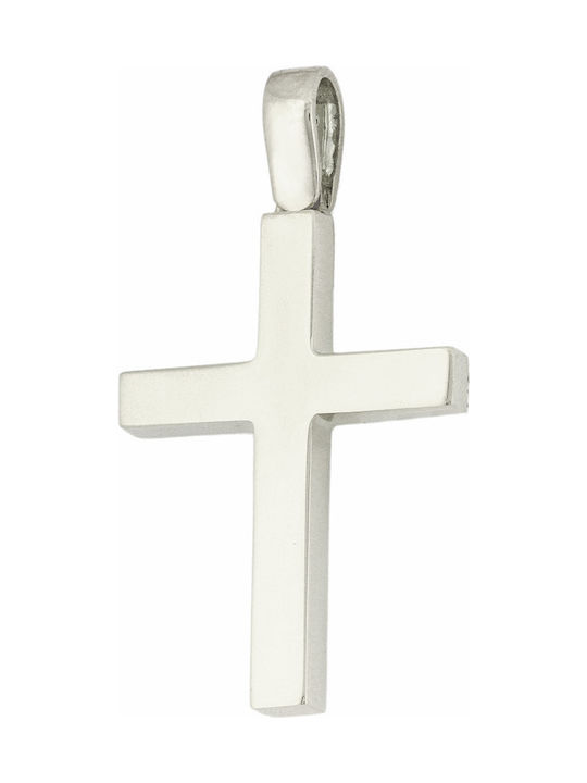 White Gold Cross 14K