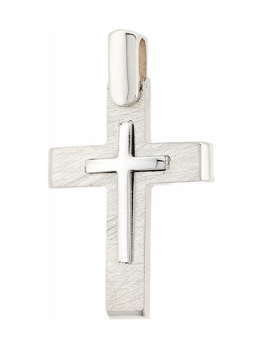 White Gold Cross 14K